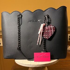 Betsey Johnson XOTote Large Bag NWT W Charm Scalloped  Cher on Clueless Style